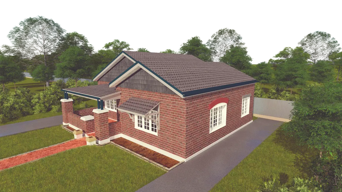 3D illustrated Buildfix demo house showing structural repair areas